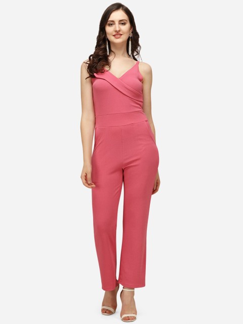 

Wedani Women Pink Solid Partywear Basic Jumpsuit