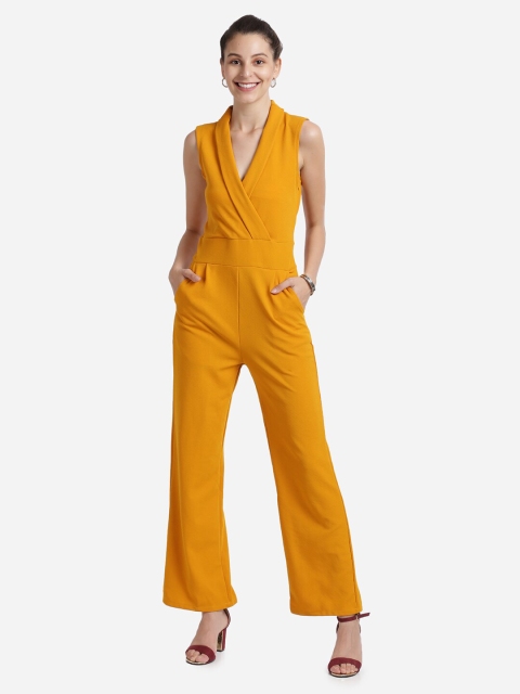 

Wedani Women Mustard Solid Partywear Basic Jumpsuit