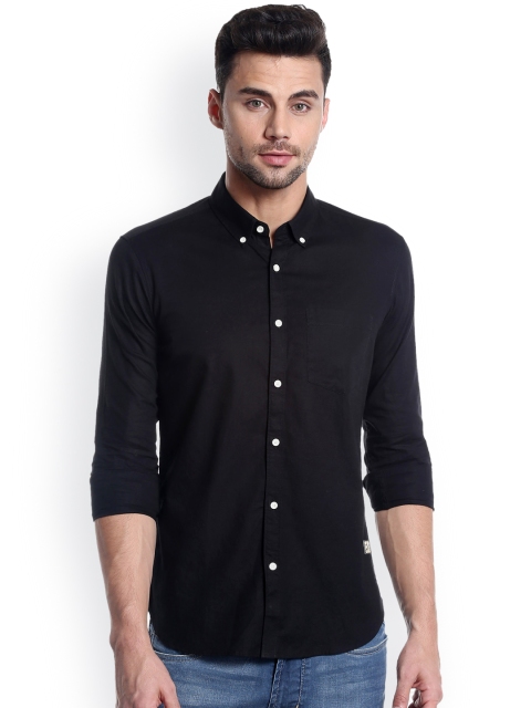 

Numero Uno Men Black Slim Fit Solid Casual Shirt