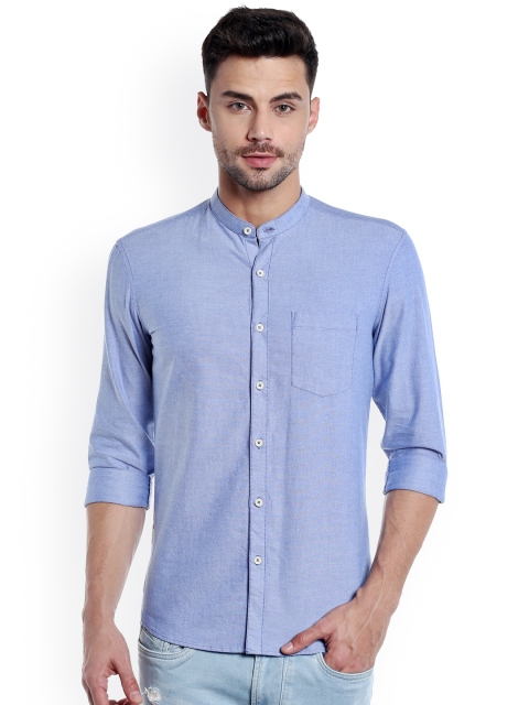 

Numero Uno Men Blue Slim Fit Solid Casual Shirt