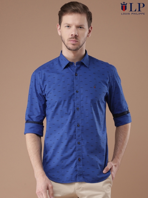 

Louis Philippe Sport Men Blue Printed Slim Fit Casual Shirt