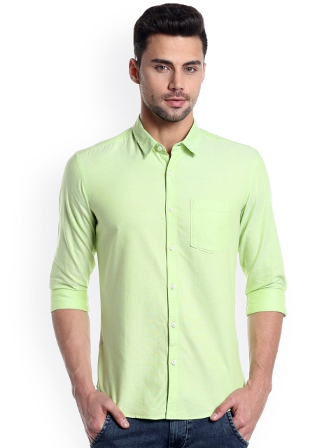 

Numero Uno Men Green Slim Fit Casual Shirt