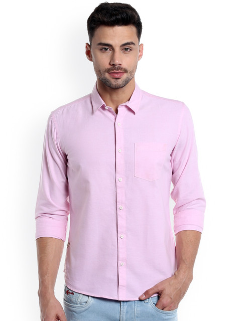 

Numero Uno Men Pink Slim Fit Casual Shirt