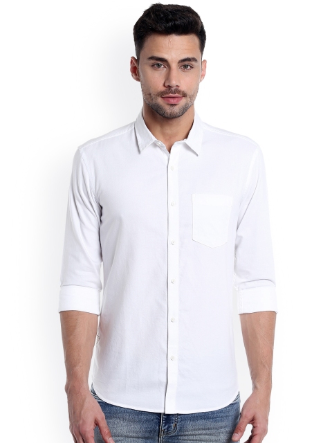 

Numero Uno Men White Slim Fit Casual Shirt