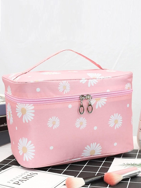 

HOUSE OF QUIRK Pink Printed Multipurpose Makeup Cosmetic Organisers