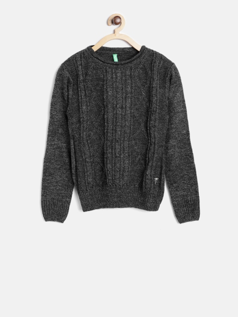 

Palm Tree Girls Charcoal Grey Cable Knit Sweater