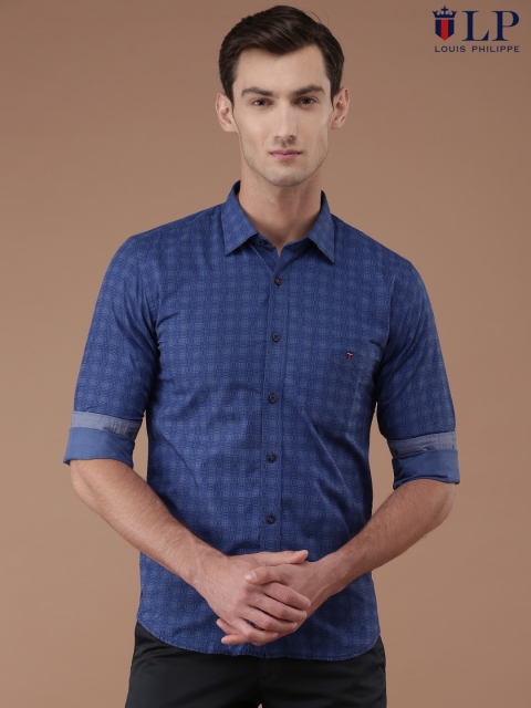 

Louis Philippe Sport Men Blue Slim Fit Printed Casual Shirt