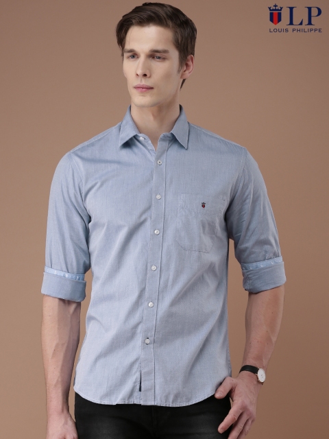 

Louis Philippe Sport Men Blue Jermyn Tailored Fit Solid Casual Shirt