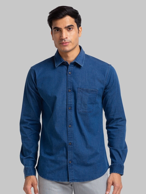 

Park Avenue Men Blue Slim Fit Casual Shirt