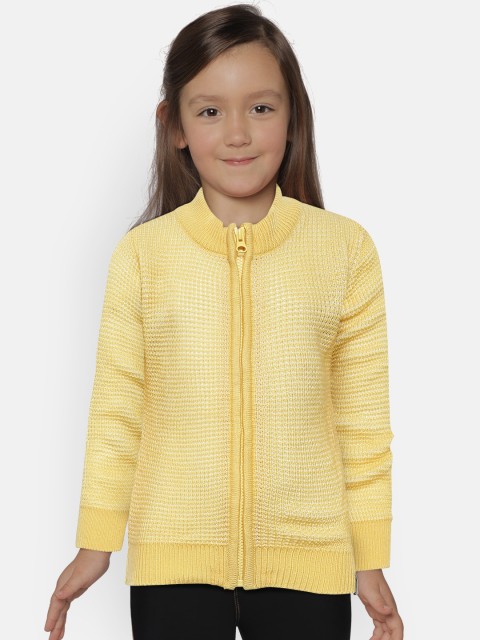 

Palm Tree Girls Yellow Self Design Cardigan