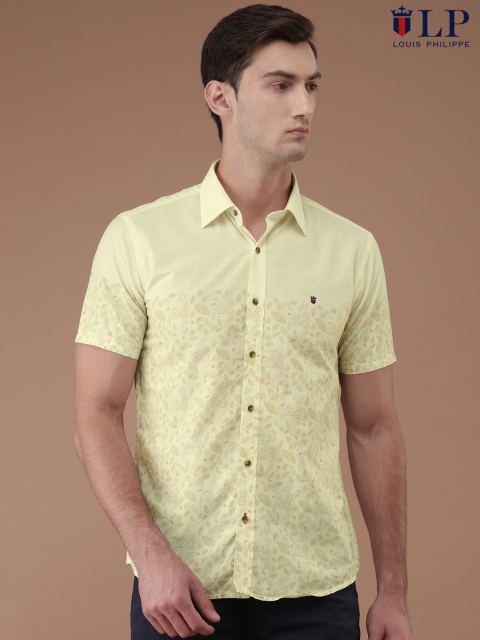 

Louis Philippe Sport Men Cream Jermyn Tailored Fit Printed Casual Shirt
