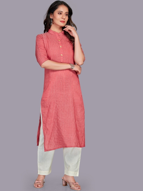 

Fashion FRICKS Women Red Kurta with Trousers