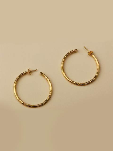 

STILSKII Gold-Toned Contemporary Hoop Earrings