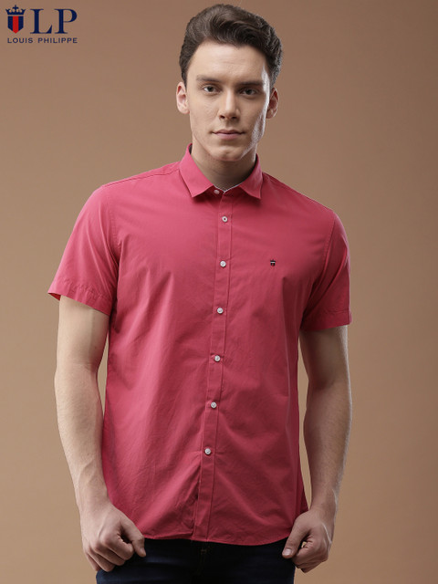 

Louis Philippe Sport Men Pink Jermyn Tailored Fit Solid Casual Shirt