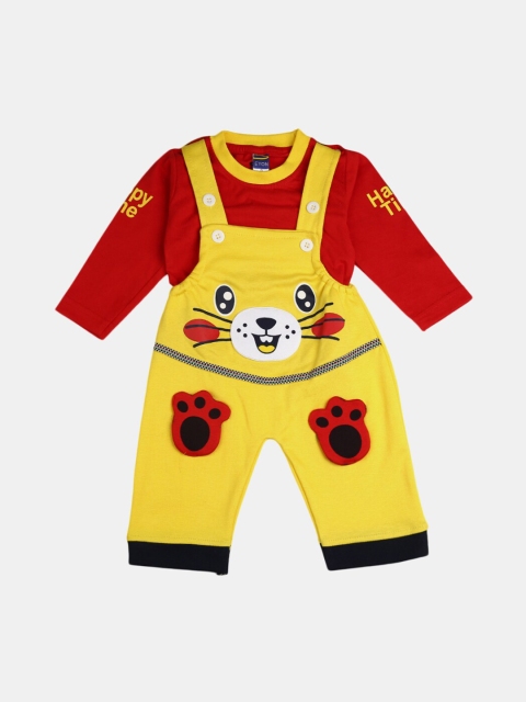 

V-Mart Kids Yellow & Red Printed T-shirt with Trouser