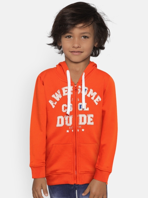 

Palm Tree Boys Orange Printed Hooded Sweatshirt