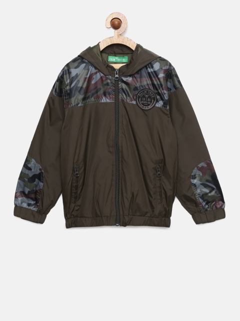 

Palm Tree Boys Olive Green Printed Tailored Jacket