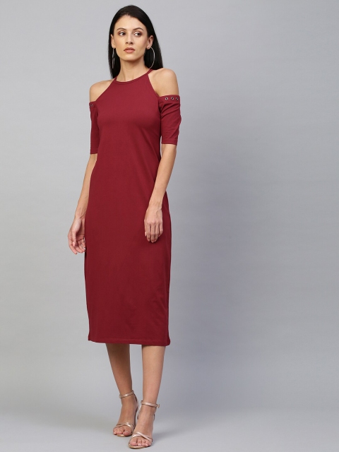 

Chemistry Red Cold Shoulder Sheath Dress