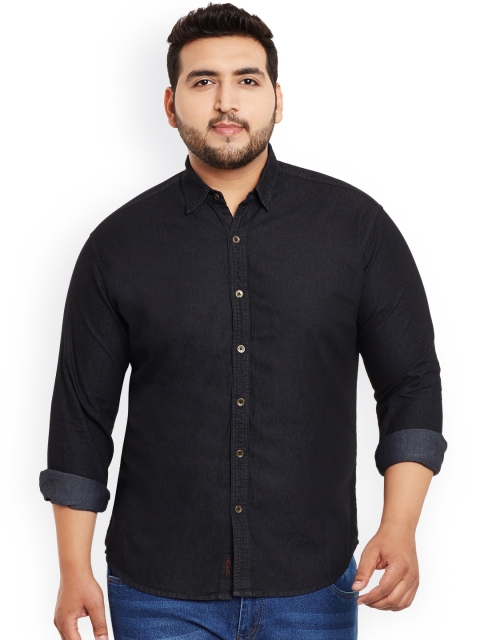 

High Star Men Black Slim Fit Solid Casual Shirt