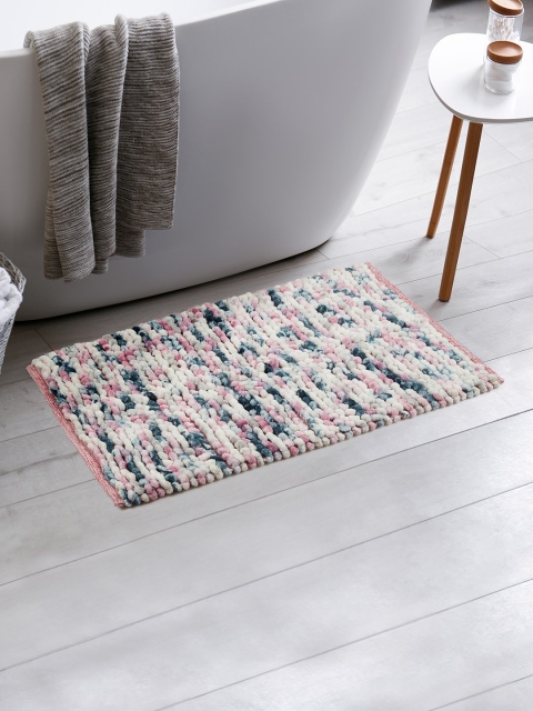 

HomeTown Blue Patterned Multipurpose 2400 GSM Bath Rugs
