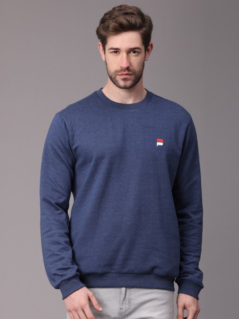 

POLONIUM Men Blue Sweatshirt