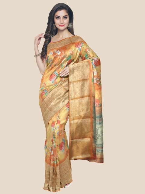 

Kalamandir Yellow Floral Saree