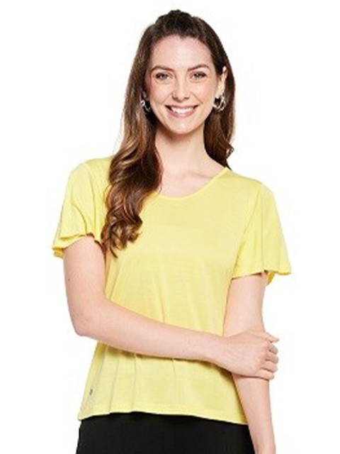 

UNMADE Women Yellow Solid Top