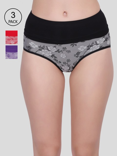 

Amour Secret Women Pack of 3 Assorted Hipster Briefs, Multi
