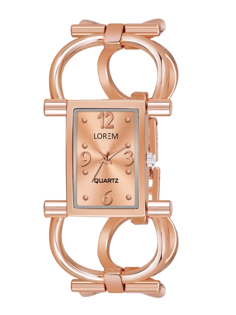 

FERRIZZO Women Rose Gold-Toned Dial & Bracelet Style Straps Analogue Watch