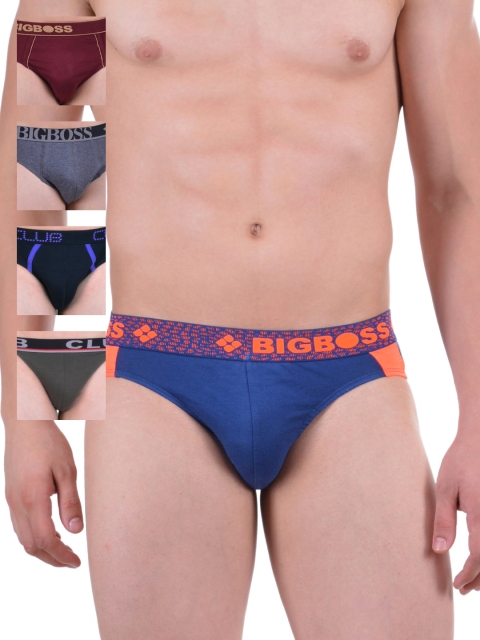 

Dollar Bigboss Men Pack of 5 Multicoloured Briefs MDBR-01-02-03-07-05, Blue
