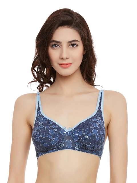 

Clovia Blue Printed Non-Wired Full-Coverage Non-Padded Everyday Bra BR0922P08