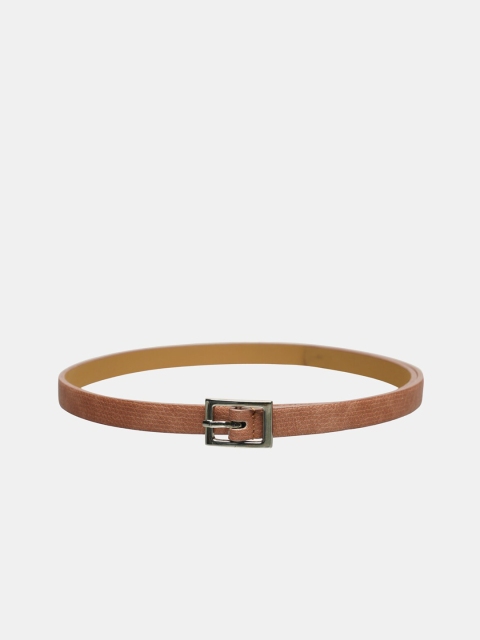 

R&B Women Brown Textured PU Belt