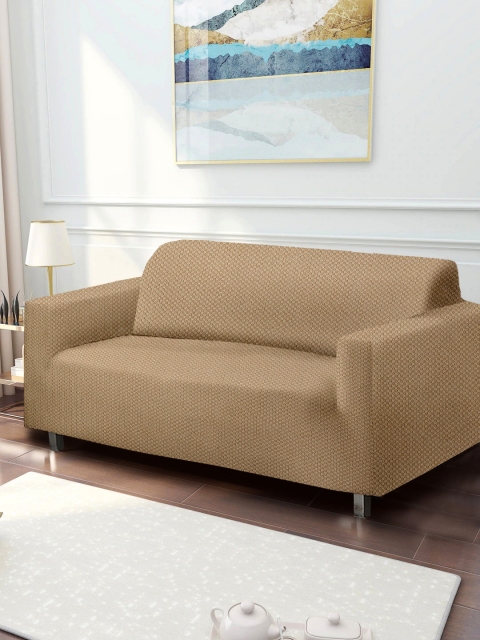 

Cortina Beige Jacquard 2-Seater Stretchable Non-Slip Sofa Cover