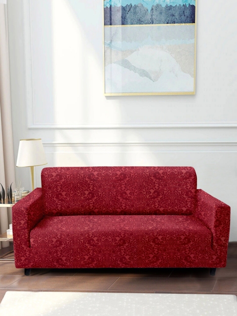 

Cortina Maroon Jacquard 2 Seater Stretchable Non-Slip Sofa Cover