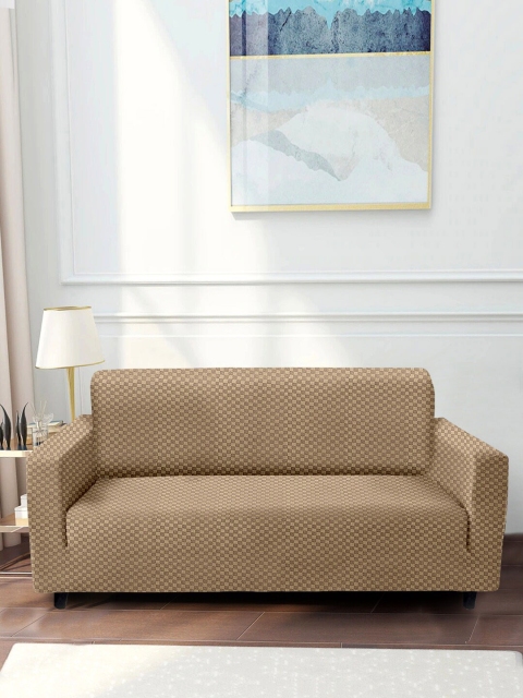 

Cortina Beige Jacquard 2 Seater Stretchable Non-Slip Sofa Cover