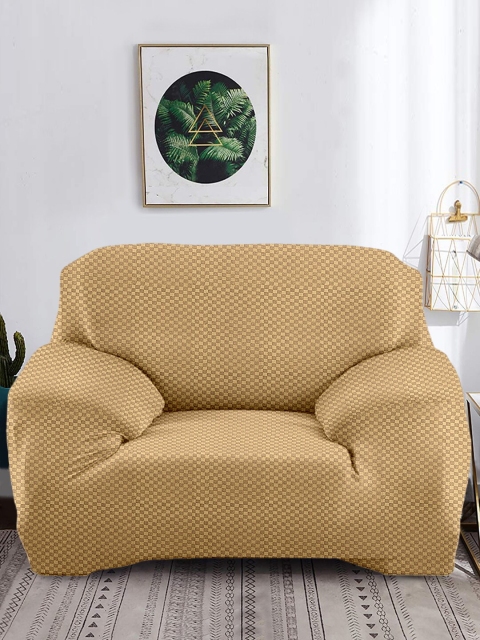 

Cortina Adults Cream Jacquard 1-Seater Sofa Cover