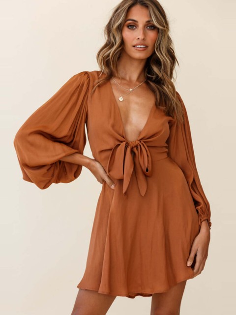 

MERCHE Women Brown Dress