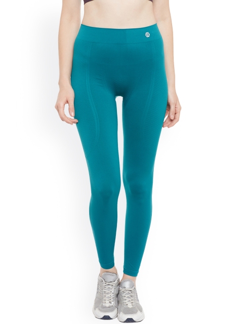 

C9 AIRWEAR Women Teal-Green Textured Training Tights