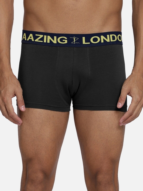 

Aazing London Men Black Solid Cotton Trunk