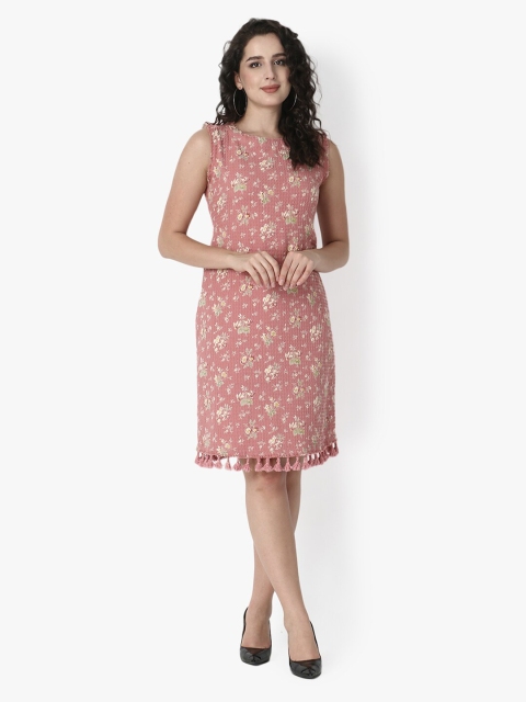 

Again fashions Pink Floral A-Line Dress