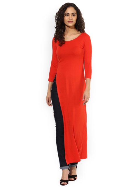 

Texco Women Red Solid Maxi Top