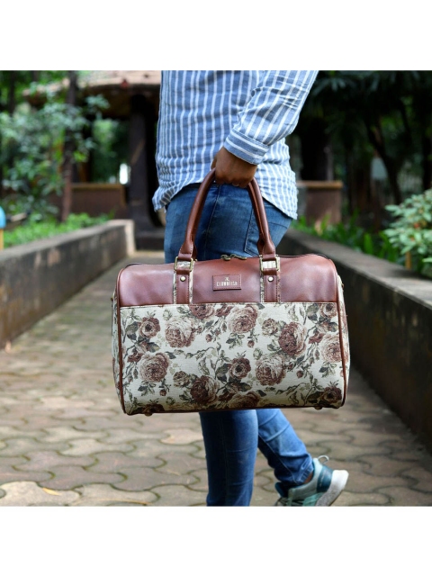 

THE CLOWNFISH Brown Printed Duffel Bag
