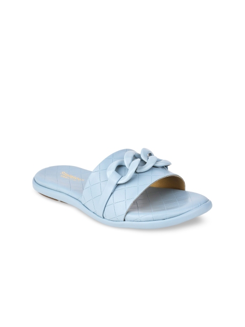 

Stelatoes Women Blue Western Embellished Open Toe Flats