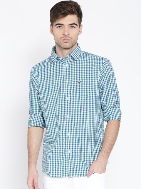 

Arrow Sport Men Green Slim Fit Checked Casual Shirt