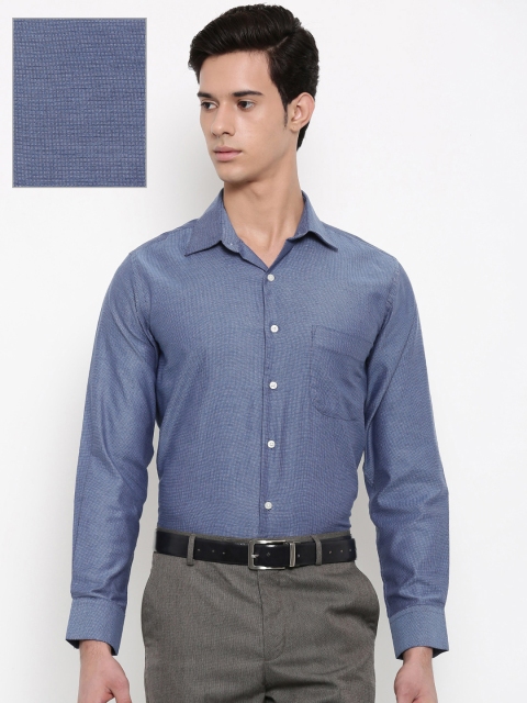 

Arrow Men Blue & Grey Regular Fit Printed Formal Shirt