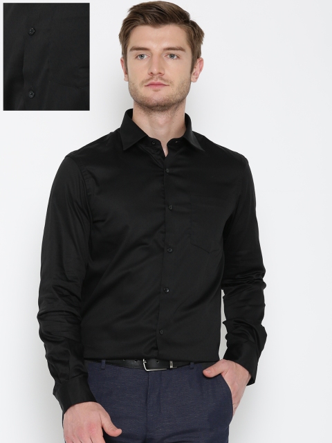 

Arrow Men Black Slim Fit Self-Design Formal Shirt