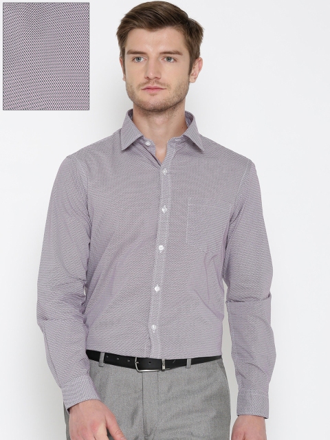 

Arrow Men Purple & White Slim Fit Printed Formal Shirt