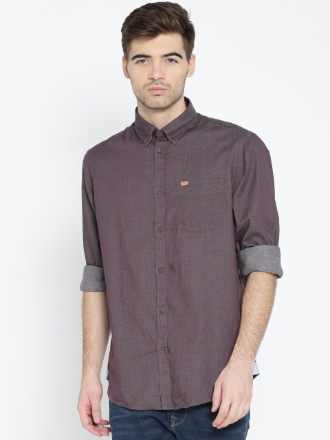 

Arrow Sport Men Burgundy Slim Fit Solid Casual Shirt