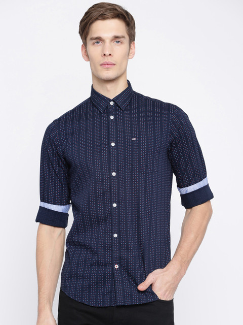 

Arrow Sport Navy Blue Printed Casual Shirt