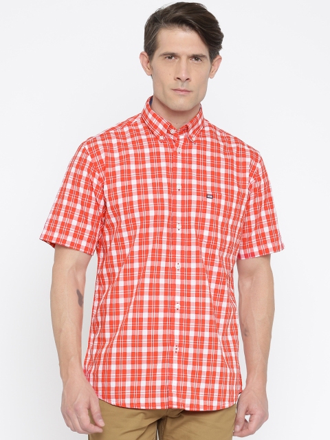 

Arrow Sport Men Red & White Regular Fit Checked Casual Shirt